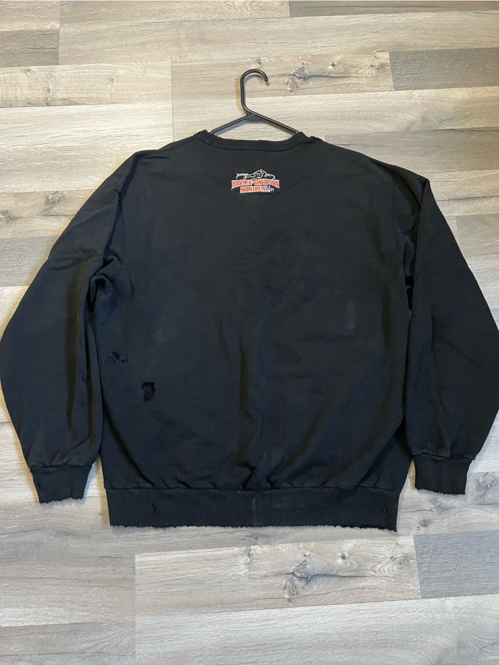 Vintage Harley-Davidson Montreal Crewneck Sweatshirt Distressed Thrashed XL - Picture 4 of 9